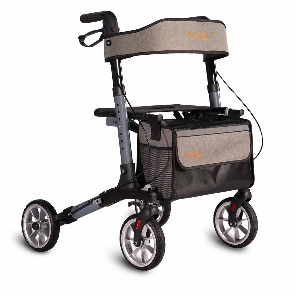 Rollator 3-Motion | 3 dubbel opvouwbaar | Kies uw kleur : Grijs | Excel