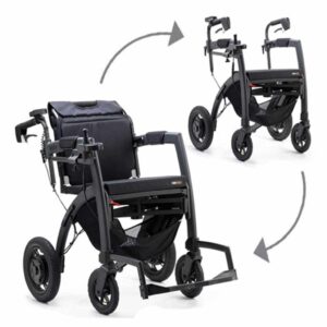 Rollz Motion Electric - Elektrische rolstoel & Rollator in één | Opvouwbaar | Kleur: Zwart | 2010RE0001