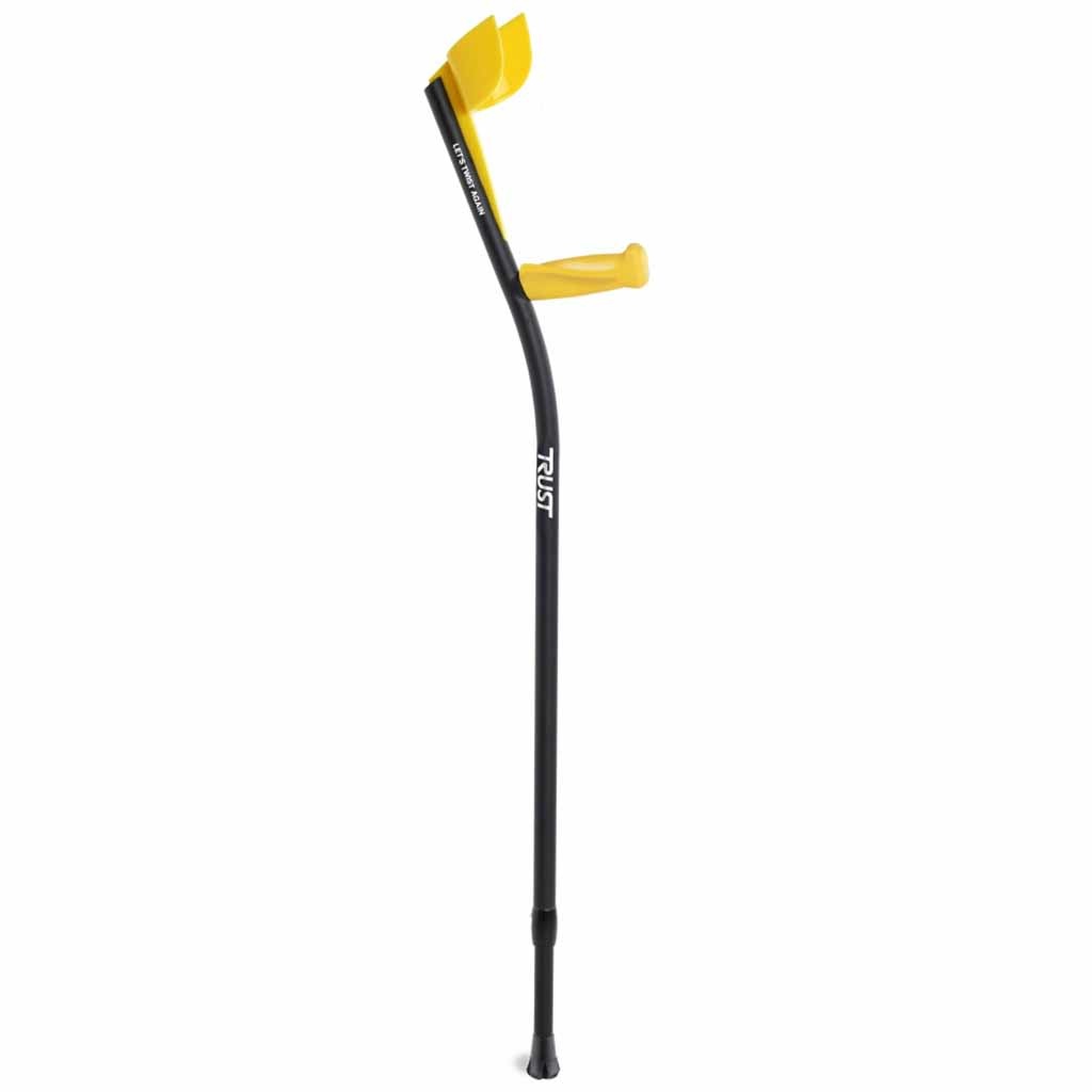 Let's Twist Again elleboogkrukken | TrustCare | Zachte handvatten | Lengte 80 - 100 cm | Geel | PR30090-BY2