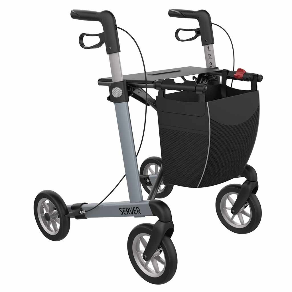 Lichtgewicht rollator Server Comfort met SOFT wielen (7 kg)