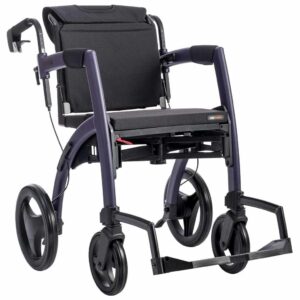Rollz Motion 2.1 - Rolstoel en Rollator in één | Design rollator | Dark purple | 2010RM0023