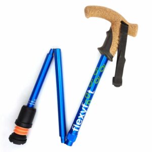 Wandelstok met kurken handvat - opvouwbaar