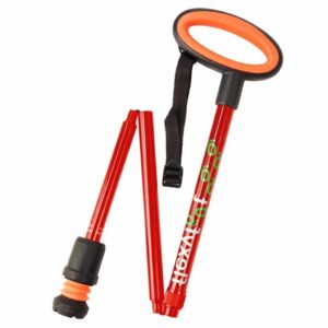Wandelstok met ovalen handvat - opvouwbaar