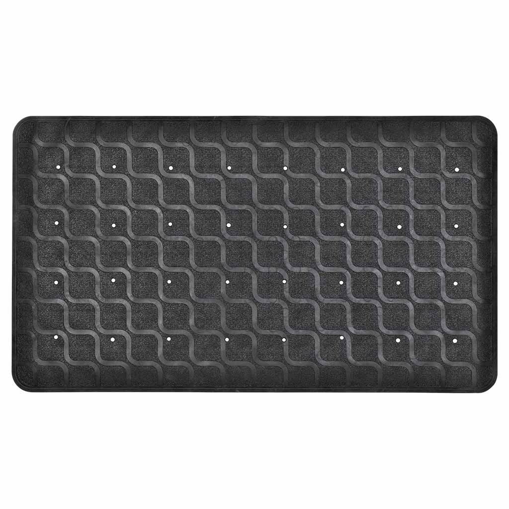 Badmat / Douchemat antislip 70 x 40 cm | Kleur: Zwart | Met zuignappen | Hoogwaardig rubber