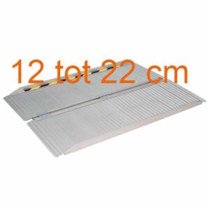 Opvouwbare aluminium oprijplaat 12 tot 22 cm | Kies uw afmeting : Breedte 72 cm