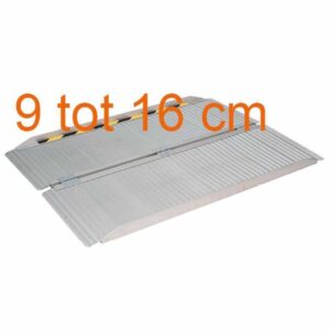 Opvouwbare aluminium oprijplaat 9 tot 16 cm | Kies uw afmeting : Breedte 72 cm