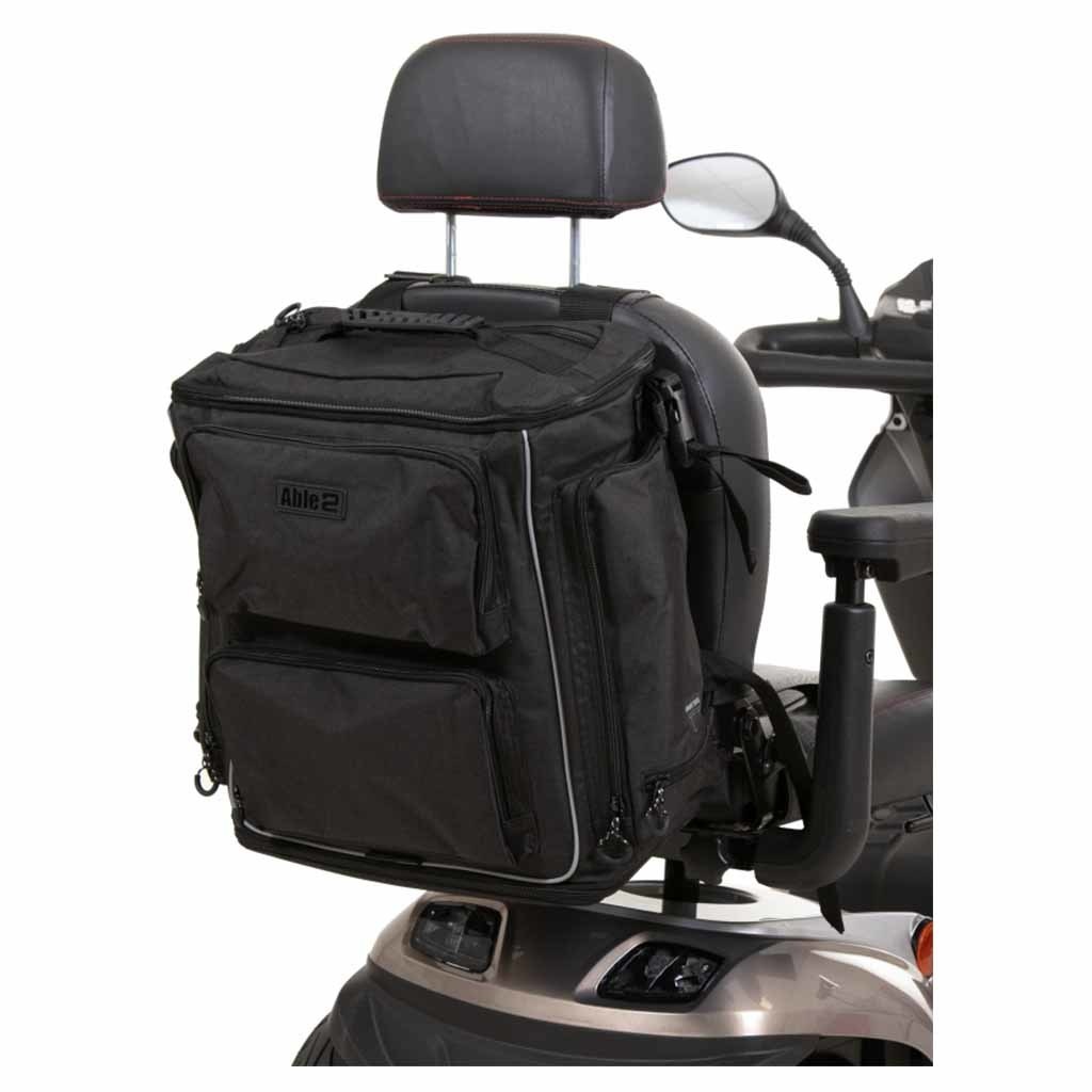 Torba Luxe rolstoeltas & scootmobieltas | Met opbergvak voor wandelstok | Zwart | PR34061-BK
