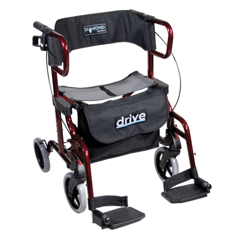 Diamond Deluxe Rollator en Rolstoel in 1 (10,3 kg) | Drive
