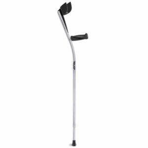 Let's Twist Again elleboogkrukken | TrustCare | Zachte handvatten | Lengte 80 - 100 cm | Zilver | PR30090-SB2